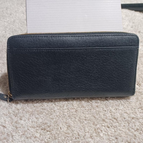 KATE SPADE Black Leather Lacey Accordion Cobble Hill Zip-Around Wallet - Picture 2 of 12